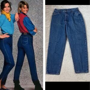 Vintage 80s or 90s Lee made in USA high rise tapered mom jeans, size 14p